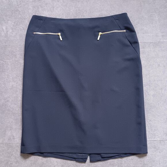 Tommy Hilfiger Dresses & Skirts - Tommy Hilfiger Pencil Skirt Zipper Pockets Above Knee Career Navy Size 12